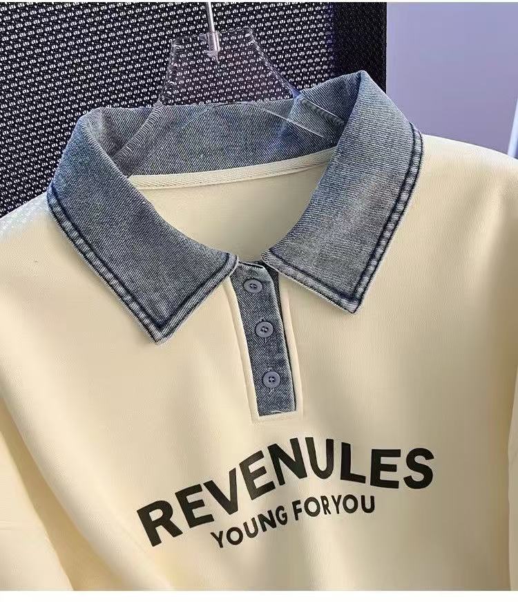 2024 polo collar sweater women autumn and winter tops